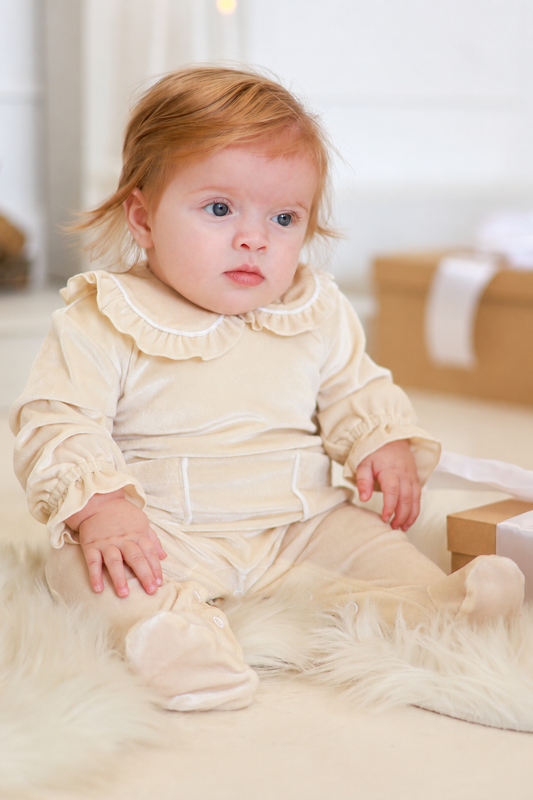 PRE-ORDER Golden Noel Girls Sleepsuit