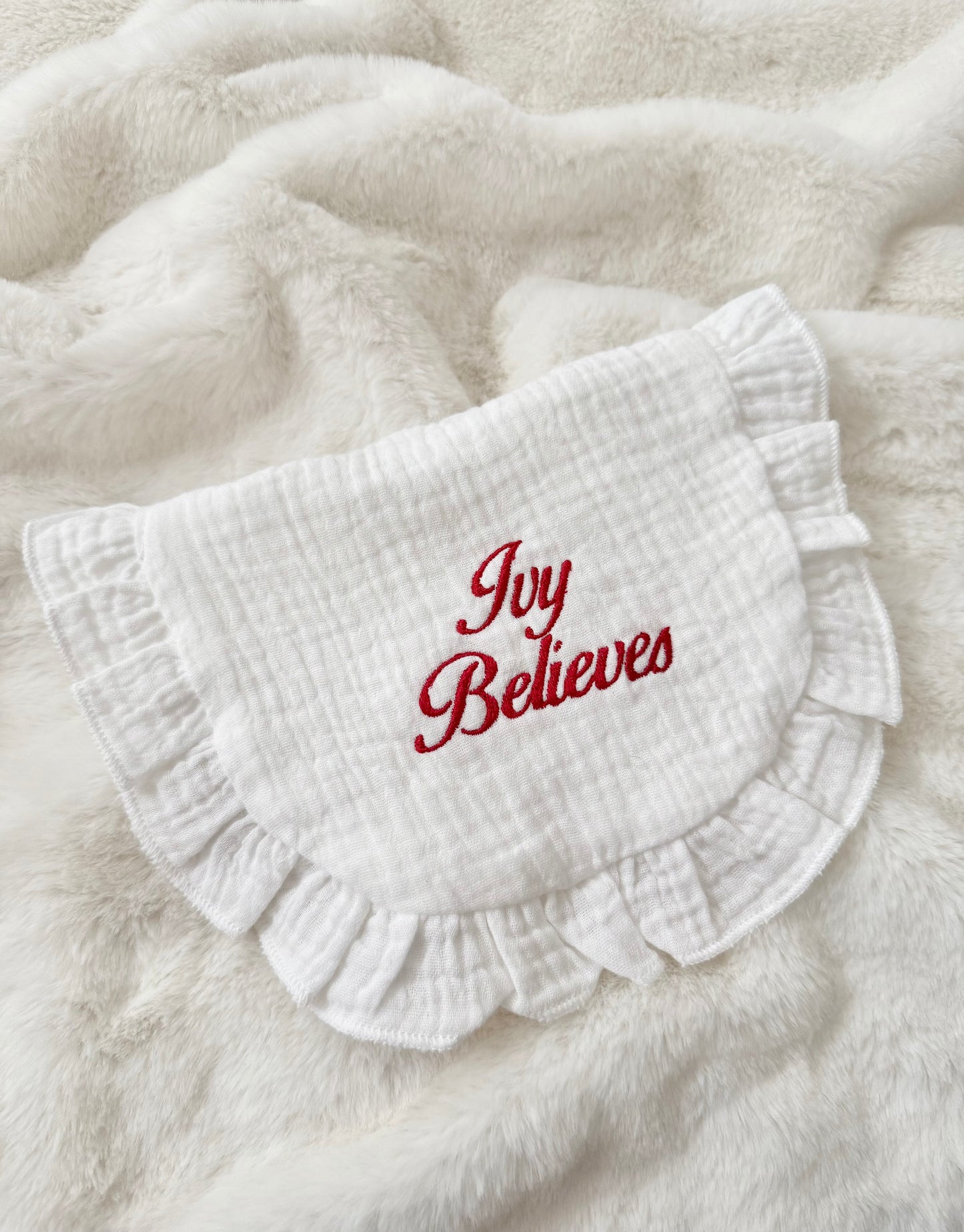 Christmas Frill Bib