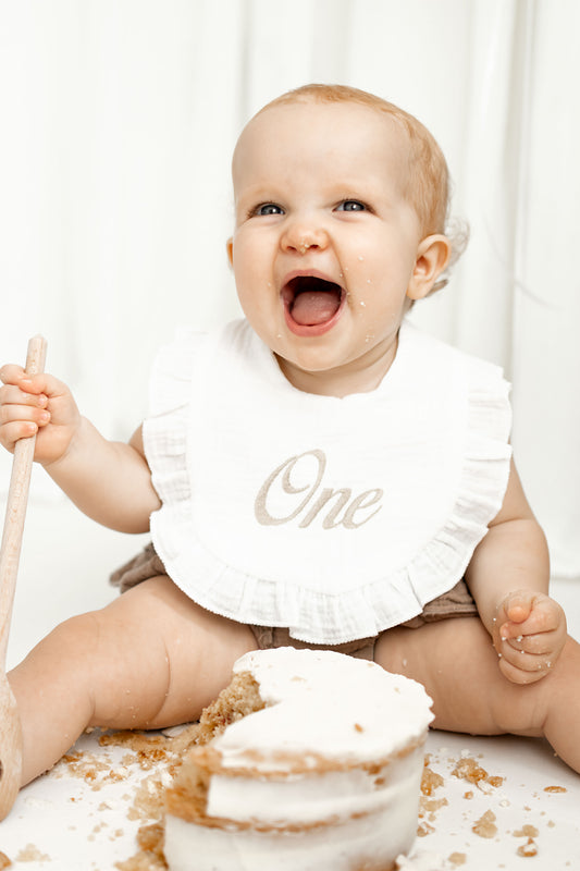 Frilly Birthday Bib